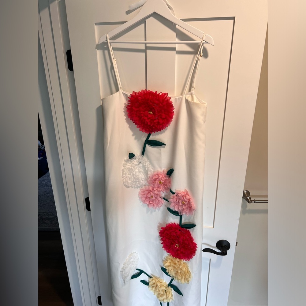 Buttercup Embroidered Maxi Dress in White